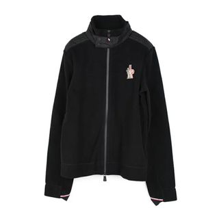 モンクレール(MONCLER)のMONCLER モンクレール　フリースジップアップスエットシャツ　ブラック　XL(スウェット)