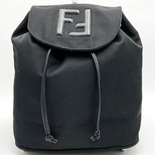 フェンディ(FENDI)のFENDI 【フェンディ】 リュックサック ミニ 巾着 ズッカロゴ ナイロン ヴィンテージ 黒 ブラック レディース USED 【中古】(リュック/バックパック)