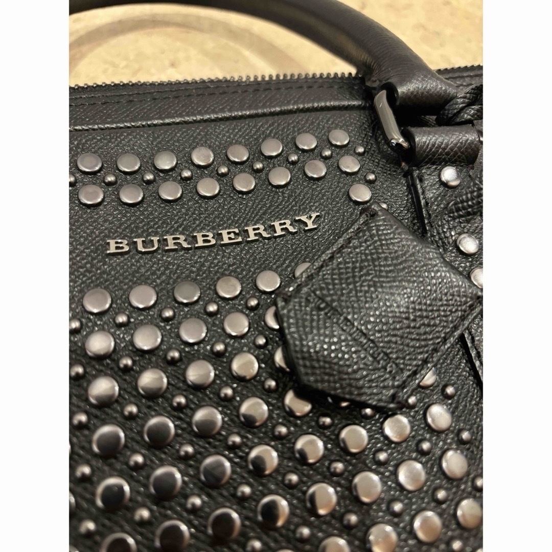 BURBERRY(バーバリー)の希少】バーバリー ロンドン ビジネスバッグ 2way レザー ブラックスタッズ メンズのバッグ(ビジネスバッグ)の商品写真