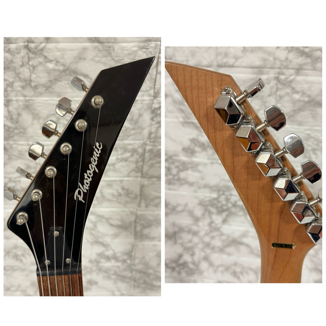 Photogenic(フォトジェニック)のレアカラー　PHOTOGENIC フォトジェニック ギター シルバー　銀　初心者 楽器のギター(エレキギター)の商品写真