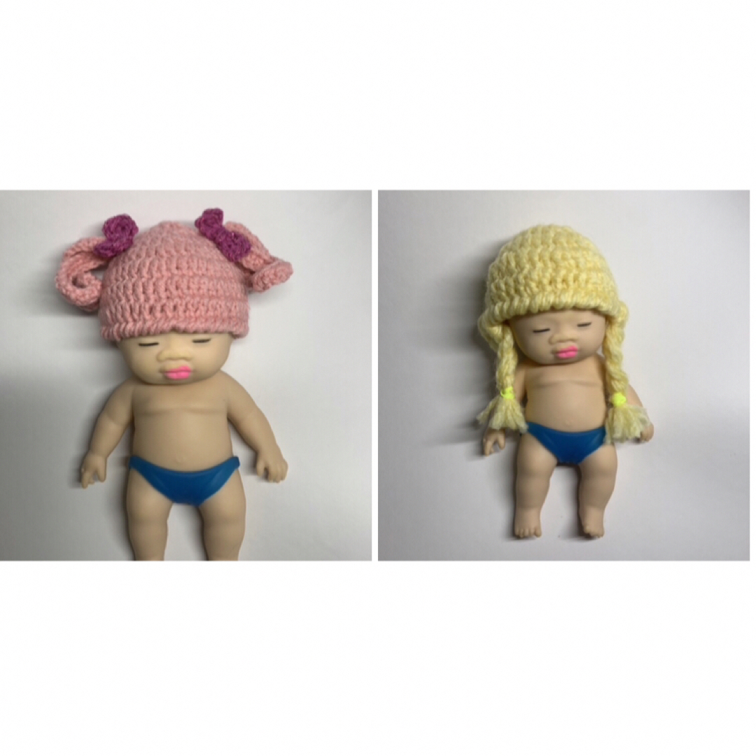 アグリーベイビーズ　帽子　２点セット　服 ハンドメイドのぬいぐるみ/人形(人形)の商品写真