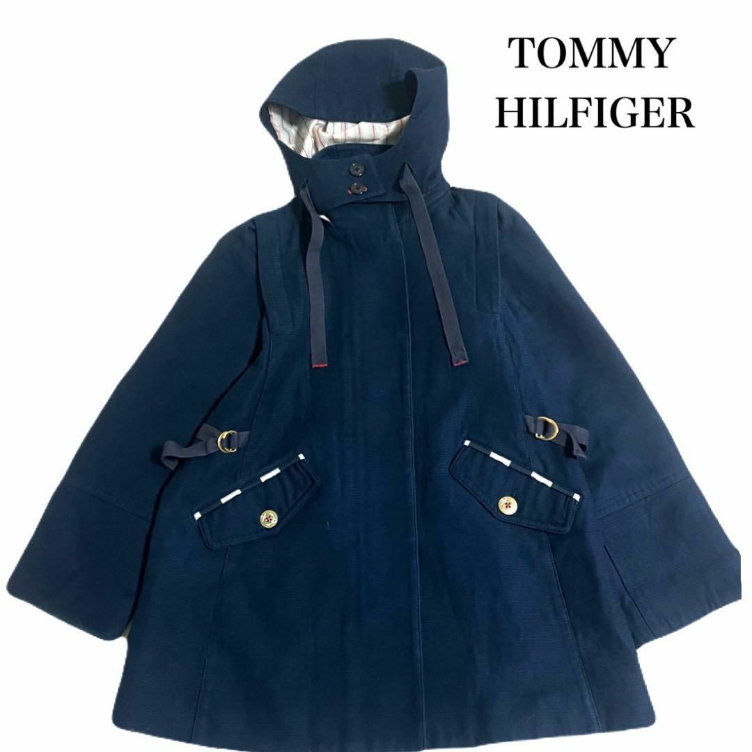 TOMMY HILFIGER - TOMMY HILFIGER 綿 ショート コート ネイビー