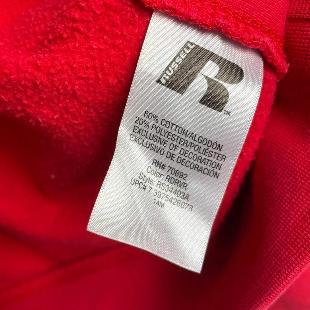 Russell Athletic(ラッセルアスレティック)のラッセルアスレティック　ビッグ刺繍ロゴ　赤　M スウェットトレーナー メンズのトップス(スウェット)の商品写真