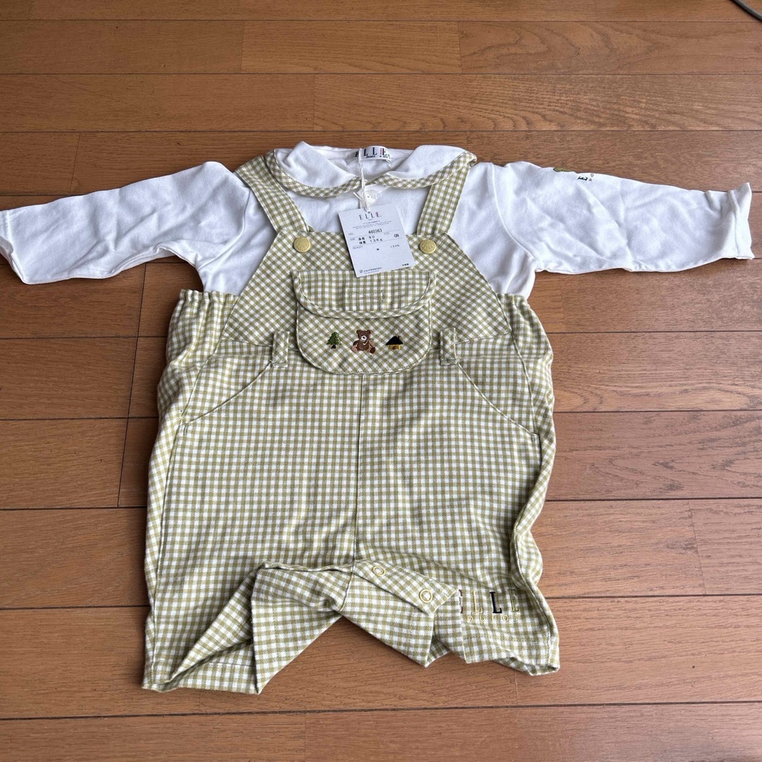 ELLE(エル)のELLE 子ども服　ブラウス+サロペット　90 キッズ/ベビー/マタニティのキッズ服男の子用(90cm~)(Tシャツ/カットソー)の商品写真