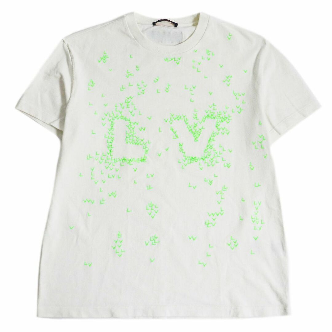 美品□22AW LOUIS VUITTON/ルイヴィトン LVスプレッド エンブロイダリー インサイドアウト コットン 半袖Tシャツ 白 XL イタリア製 正規品73cm肩幅