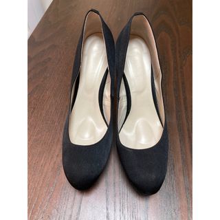 エスペランサ(ESPERANZA)の美品　エスペランサ　黒ヒール　24センチ(ハイヒール/パンプス)