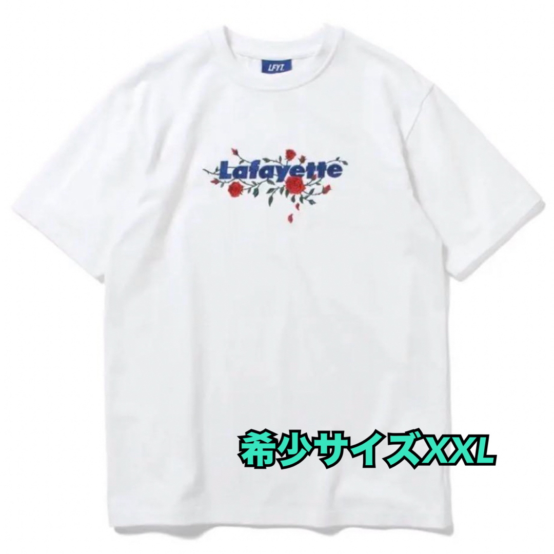 Lafayette(ラファイエット)の新品タグ付き★ホワイト★希少サイズXXL★ラファイエット★刺繍ローズロゴTEE メンズのトップス(Tシャツ/カットソー(半袖/袖なし))の商品写真