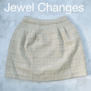 ジュエルチェンジズ(Jewel Changes)の最終値下げJewel Changes 36 ツイード ミニスカート タック ラメ(ミニスカート)