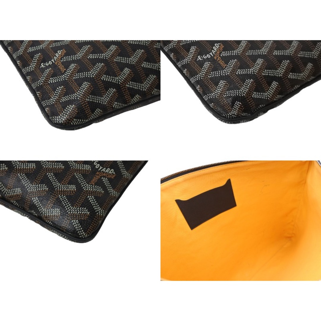 GOYARD(ゴヤール)のGOYARD ゴヤール クラッチバッグ セナGM ブラック ゴヤールディンキャンバス シルバー金具 美品 中古 59206 レディースのバッグ(クラッチバッグ)の商品写真