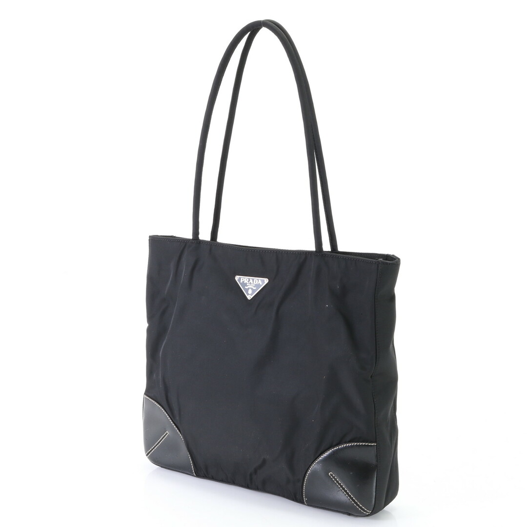 PRADA(プラダ)の極美品 プラダ テスート ナイロン 三角ロゴ レザー トート バッグ ショルダー ビジネス ブラック 黒 メンズ レディース MHM K4-4 メンズのバッグ(トートバッグ)の商品写真