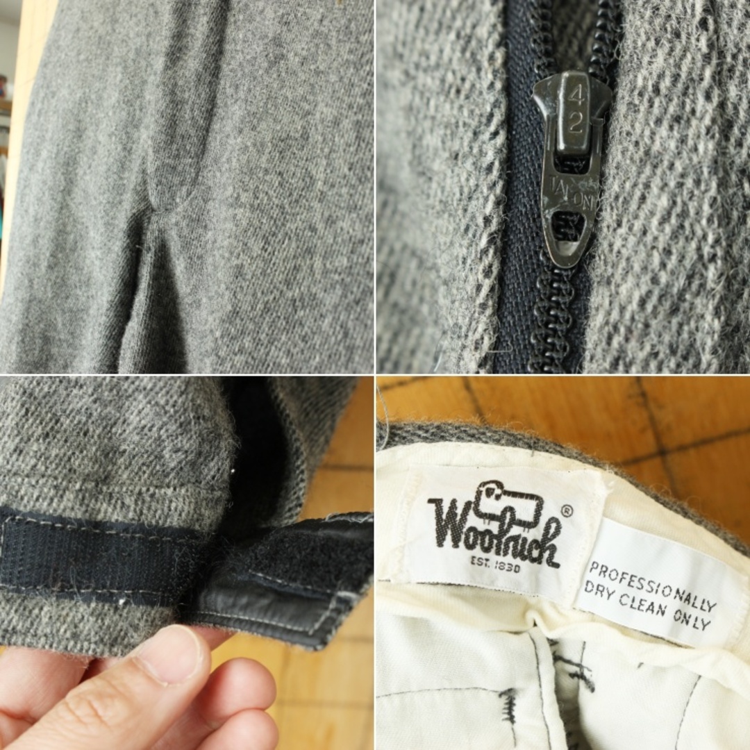 WOOLRICH(ウールリッチ)のUSA製 Woolrich ウールクロップドパンツ グレー W33 aw108 メンズのパンツ(その他)の商品写真