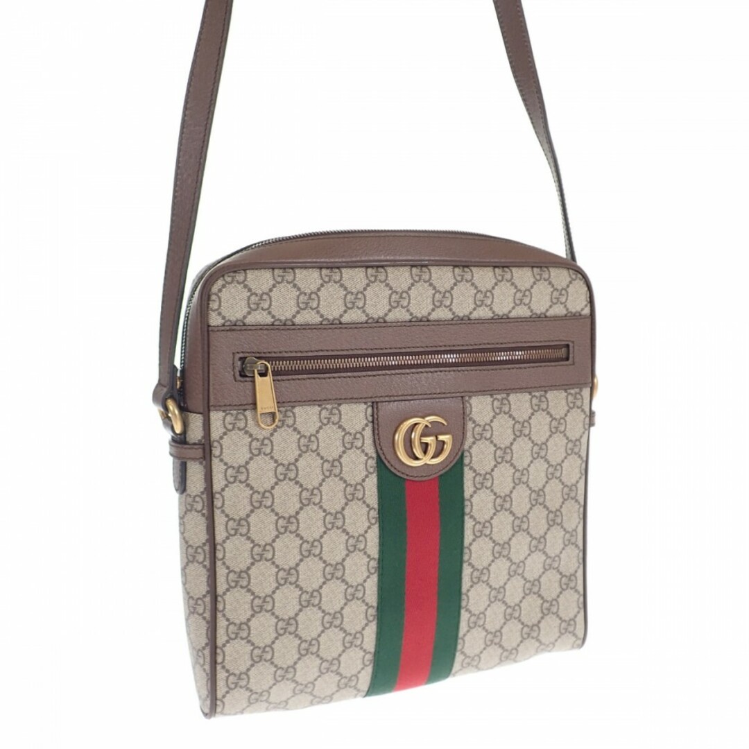 Gucci(グッチ)の【中古】【Aランク】GUCCI グッチ オフィディア GGスプリーム メッセンジャーバッグ ショルダーバッグ 547934 96IWT PVC レザー ブラウン メンズ【ISEYA】 メンズのバッグ(ショルダーバッグ)の商品写真