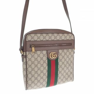 グッチ(Gucci)の【中古】【Aランク】GUCCI グッチ オフィディア GGスプリーム メッセンジャーバッグ ショルダーバッグ 547934 96IWT PVC レザー ブラウン メンズ【ISEYA】(ショルダーバッグ)