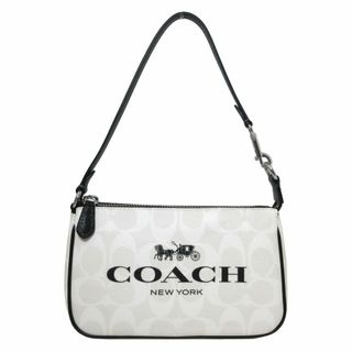 コーチ(COACH)の【新品】コーチ バッグ ポーチ COACH シグネチャー ノリータ 19 リストレット ハンドル付ポーチ CP252 SVCAH(チョークマルチ)アウトレット レディース NOLITA 19 IN SIGNATURE CANVAS(ポーチ)