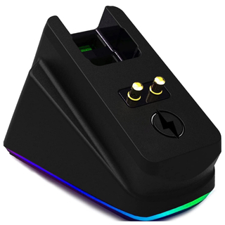 ワイヤレスマウス 充電用ドッグ USB パソコン ゲーム 急速充電 カラーランプ(PC周辺機器)