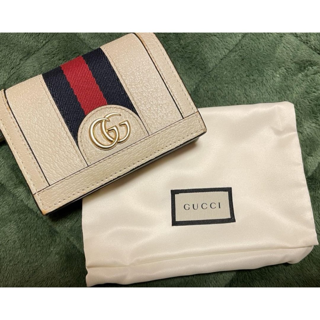 Gucci - GUCCIグッチ 2つ折り財布 オフィディア シェリーライン GG