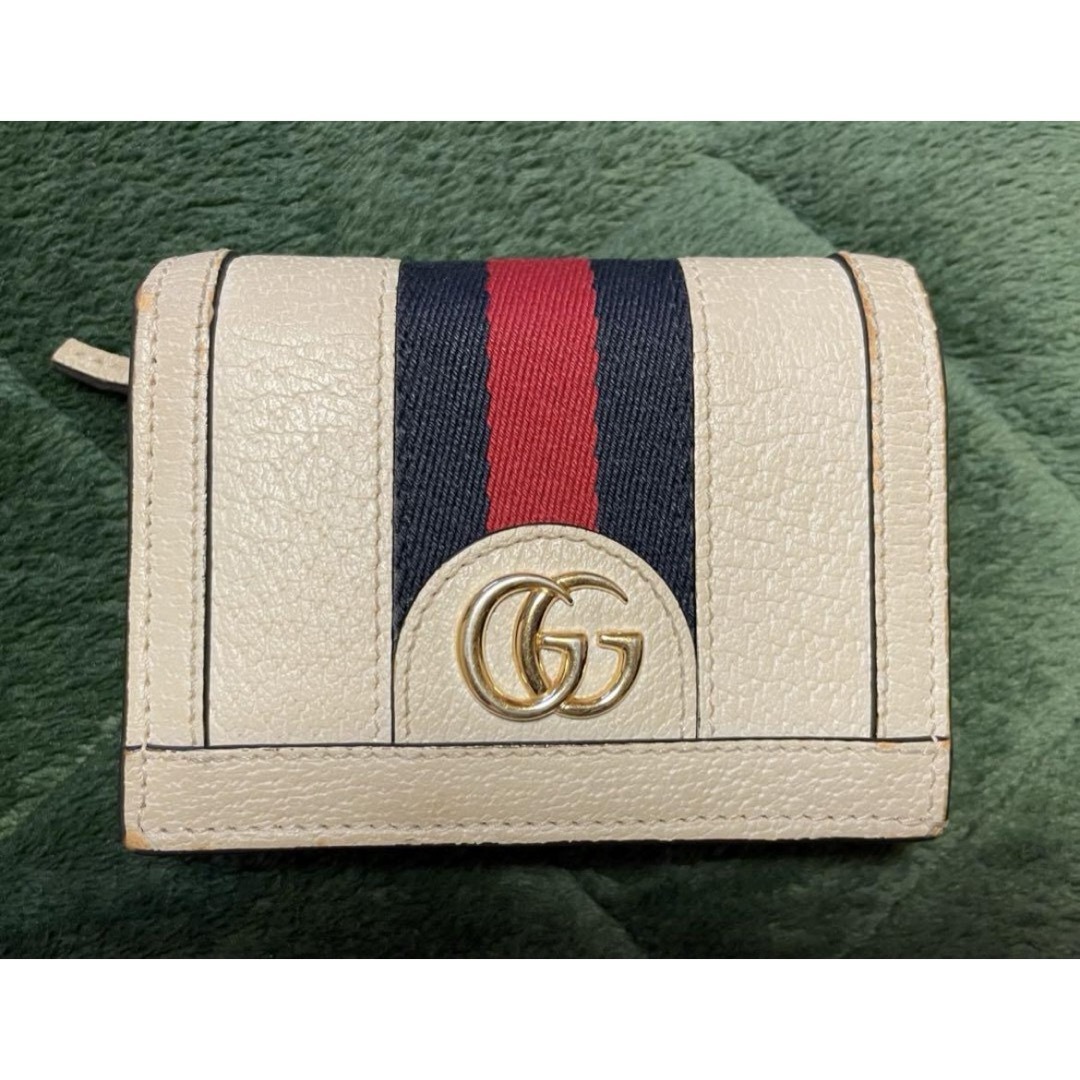 Gucci - GUCCIグッチ 2つ折り財布 オフィディア シェリーライン GG