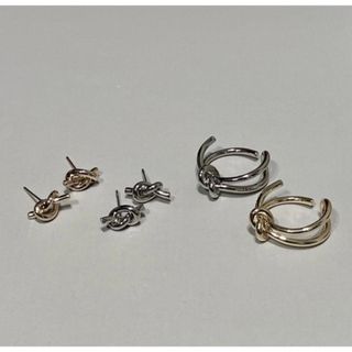 tie pierce & ring    gold(ピアス)