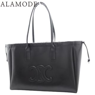 セリーヌ(celine)のCELINE(セリーヌ) カバ ドローストリング キュイル トリオンフ トートバッグ ショルダーバッグ ショッピングバッグ カーフ ブラック黒 レディース 40601108918【中古】【アラモード】(トートバッグ)