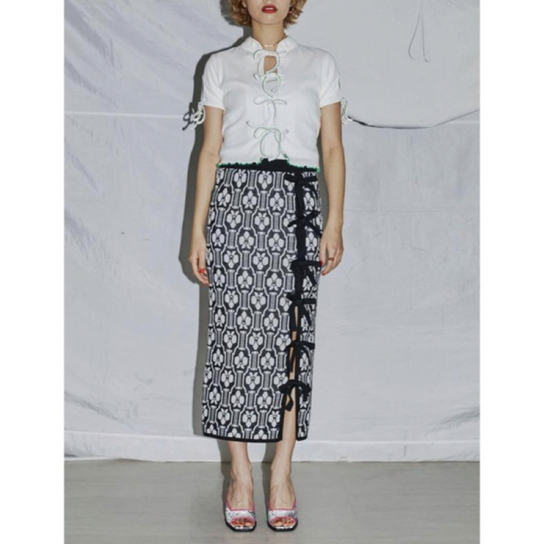 スカートCattleya Pattern Skirt パメオポーズ　ニットスカート