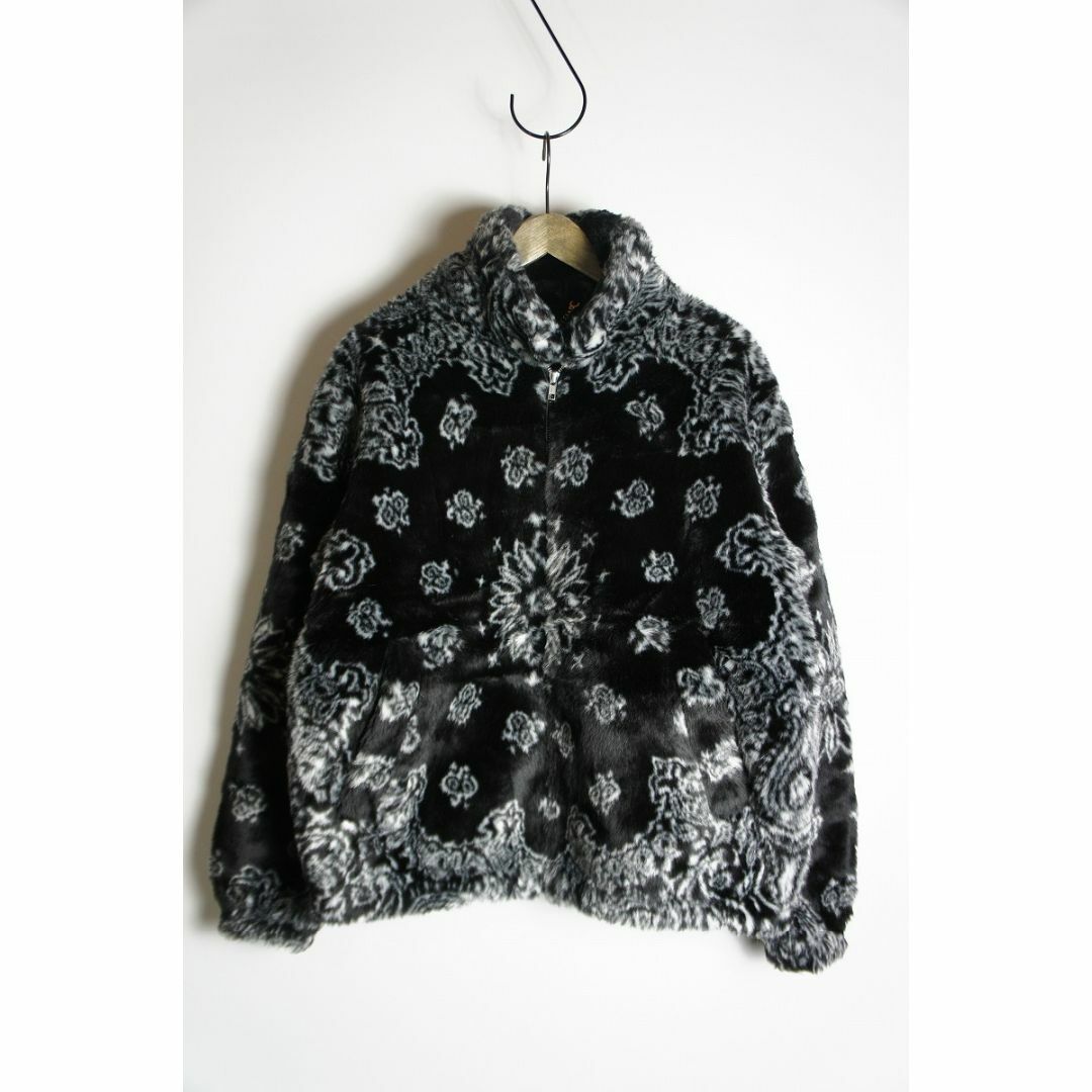 Supreme - 美品 21SS Supreme バンダナ ファー ジャケット 黒M Supreme - 美品 21SS Supreme バンダナ ファー ジャケット 黒M