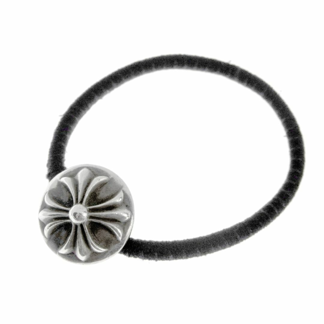 -採寸重さクロムハーツ CHROME HEARTS ■ 【 HAIRBAND CH PLUS 】 オールド クロス ボール ボタン ヘアゴム コンチョ ブレスレット 31126