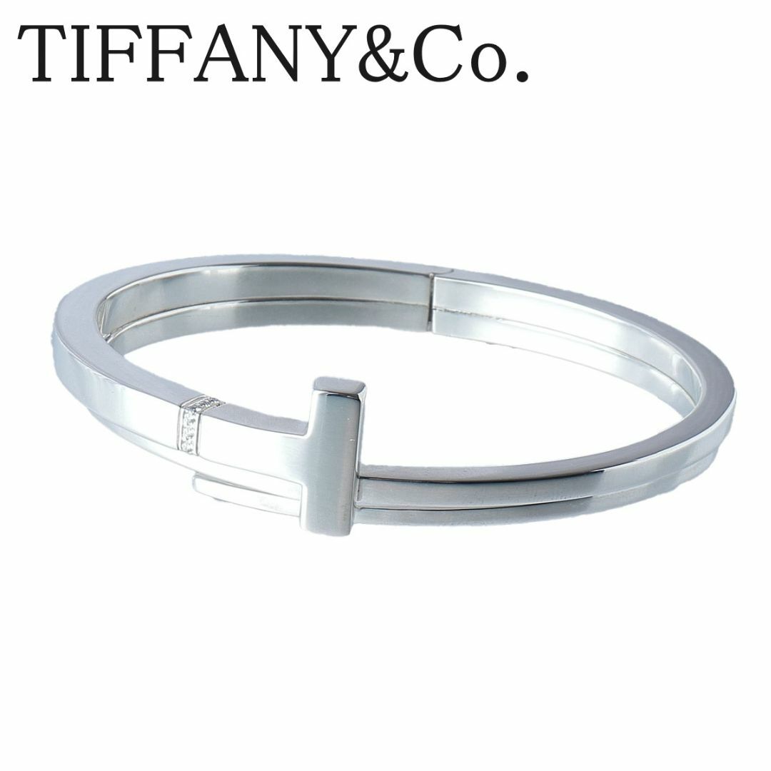 Tiffany & Co.(ティファニー)のティファニー Tスクエアラップ ダイヤ バングル ブレスレット AG925 シルバー SV TIFFANY【15806】 レディースのアクセサリー(ブレスレット/バングル)の商品写真