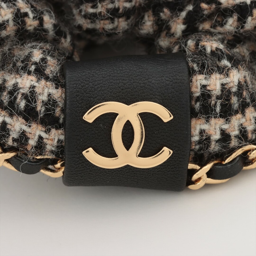 CHANEL(シャネル)のシャネル ココマーク コットン×レザー  ブラック レディース その他小物 レディースのファッション小物(その他)の商品写真