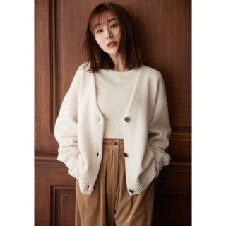 クラネ(CLANE)のCLANE VNECK BACK LONG KNIT CARDIGAN(カーディガン)