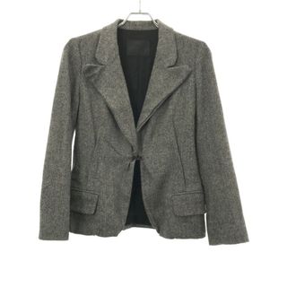 ランバン(LANVIN)のLANVIN ランバン 08AW ウールヘリンボーン 1ホックジャケット グレー 38(テーラードジャケット)