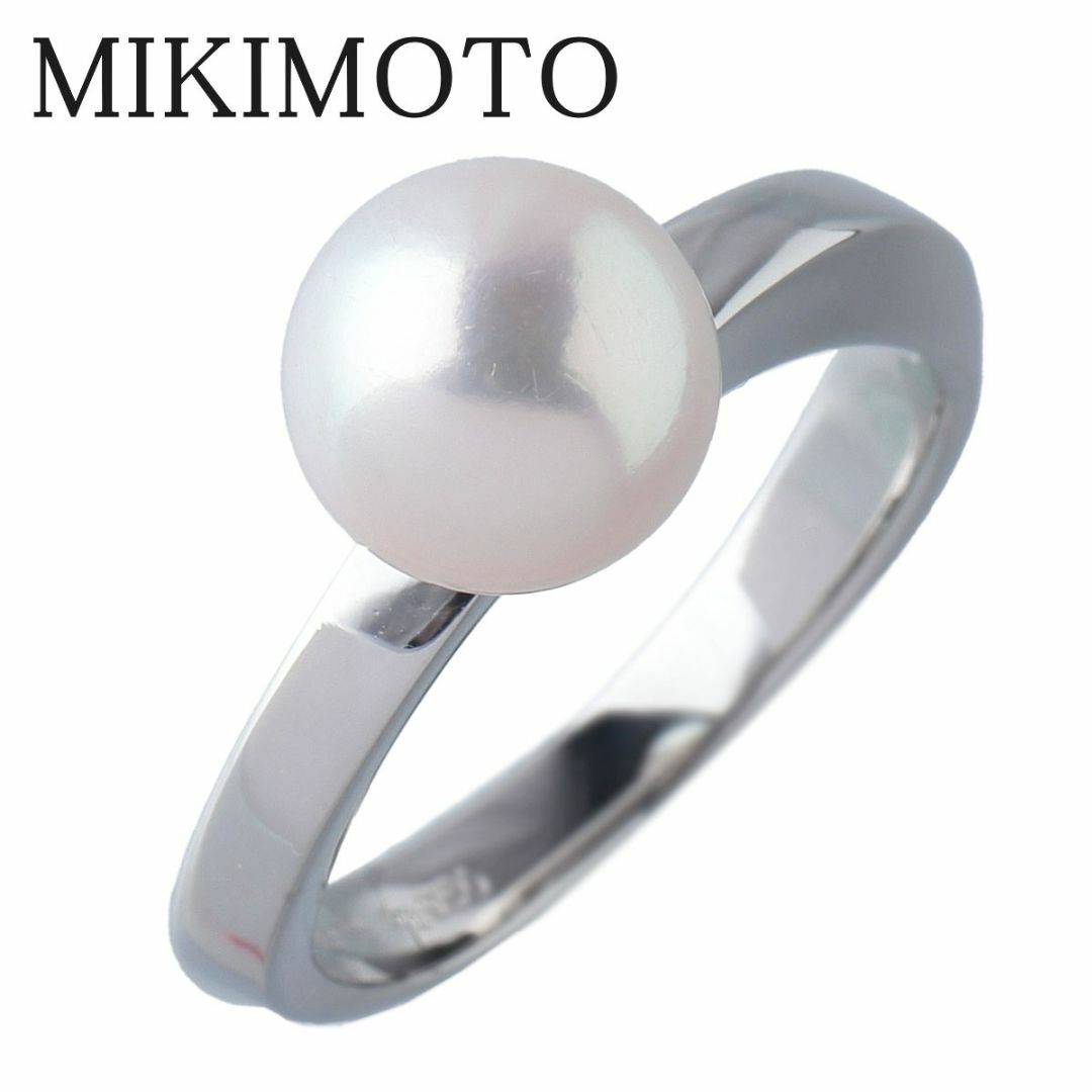 ◆MIKIMOTO　ミキモト　極上良質天然アコヤ本真珠ダイヤリング　Pt950