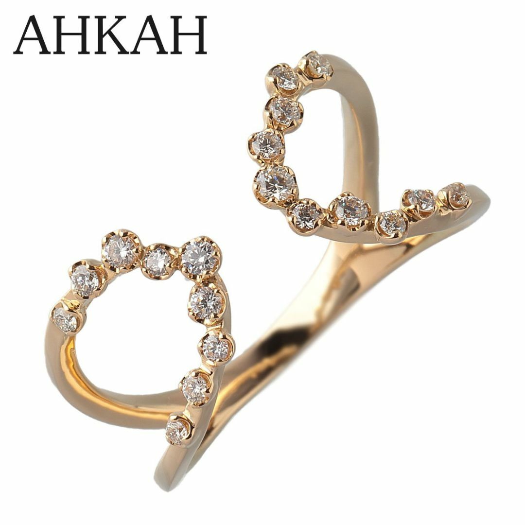 AHKAH(アーカー)のアーカー ダイヤリング ビリーブデュウインフィニティ 現行モデル 0.19ct 15号 Au750YG 新品仕上げ済 箱 保証書(2023年) AHKAH【15618】 レディースのアクセサリー(リング(指輪))の商品写真