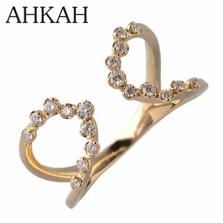 アーカー(AHKAH)のアーカー ダイヤリング ビリーブデュウインフィニティ 現行モデル 0.19ct 15号 Au750YG 新品仕上げ済 箱 保証書(2023年) AHKAH【15618】(リング(指輪))