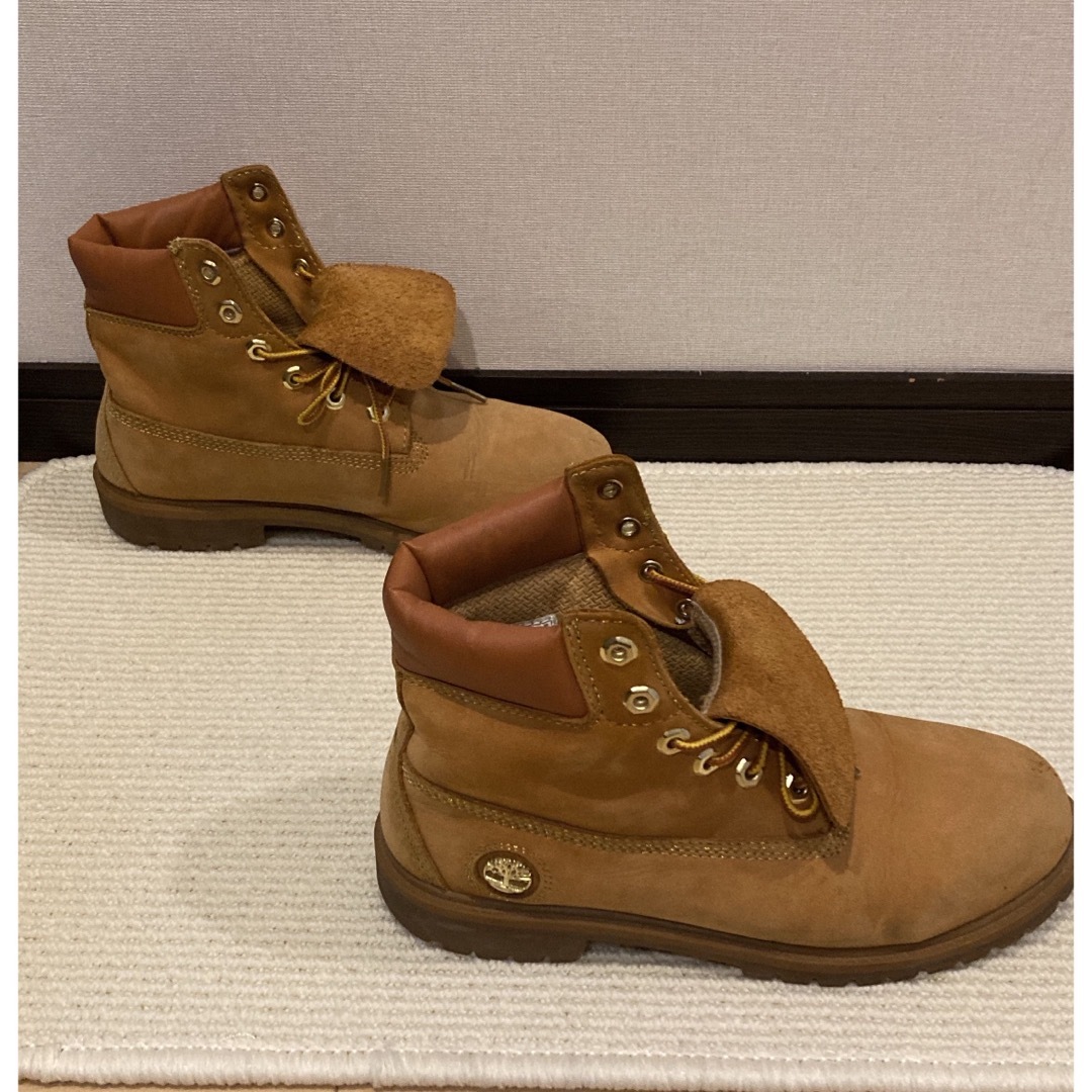 Timberland(ティンバーランド)のTimberland ブーツ 24.5 イエロー ゴールドロゴ  ステッチ レディースの靴/シューズ(ブーツ)の商品写真