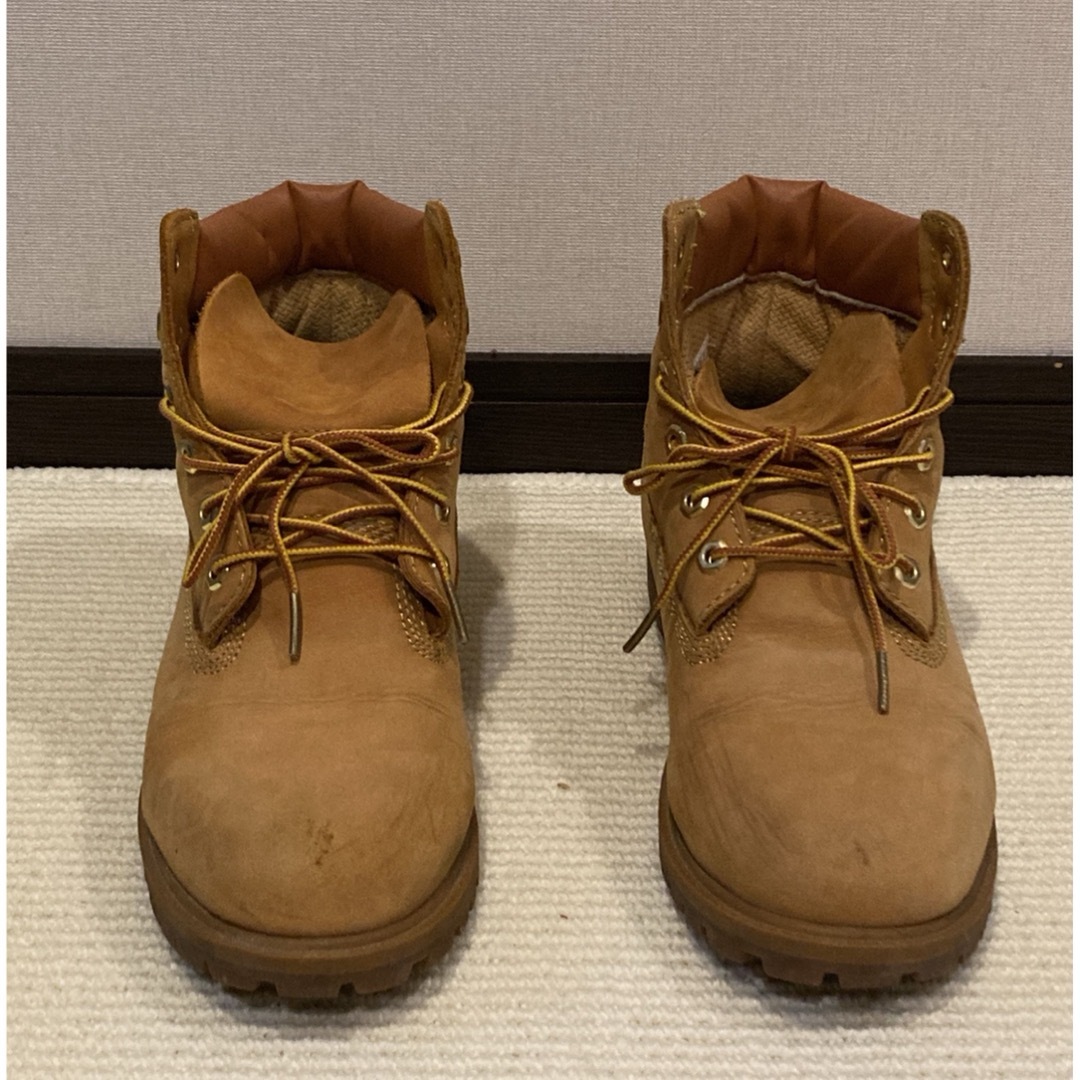 Timberland(ティンバーランド)のTimberland ブーツ 24.5 イエロー ゴールドロゴ  ステッチ レディースの靴/シューズ(ブーツ)の商品写真