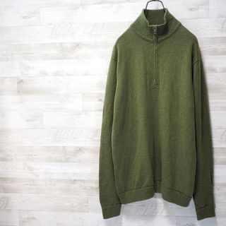 パタゴニア(patagonia)のPATAGONIA 14AW ラムズウール・1/4ジップセーター Green/M(ニット/セーター)