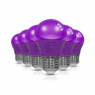 【色: パープル】ORALUCE パープル LED電球 カラー電球 E26口金 (その他)