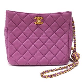 シャネル(CHANEL)の【★CHANEL★】シャネル『チェーン スモールホーボーバッグ』　AS3259/ライラック/レザー/マットゴールド金具/パープル/藤色/マトラッセ/チェーンバッグ/ポシェット/ショルダーバッグ/ミニバッグ/ミニショルダー/レディース/CCマーク/COCO/美品/レア　35320k122.3 ＠(ショルダーバッグ)