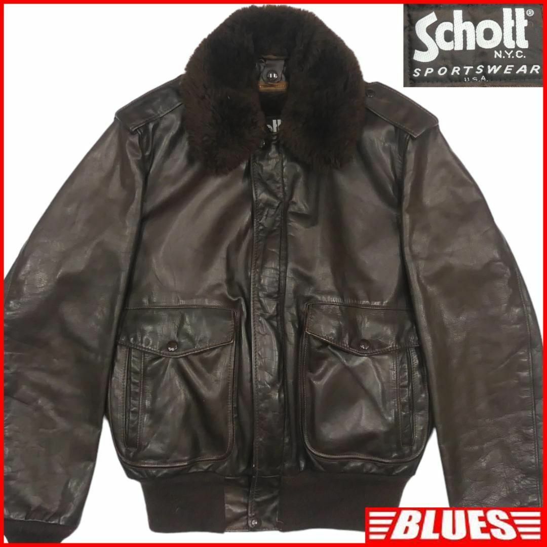 schott - Schott ショット G-1 レザーフライトジャケット L 40 JJ739の