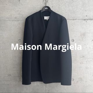 マルタンマルジェラ(Maison Martin Margiela)の美品 メゾン マルジェラ 19SS ノーカラージャケット ブラック 48(ノーカラージャケット)