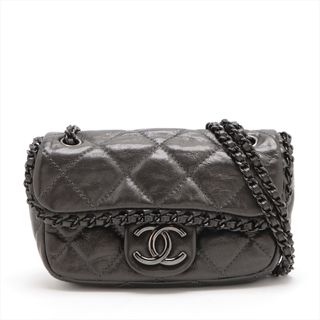 シャネル(CHANEL)のシャネル  レザー  グレー レディース ショルダーバッグ(ショルダーバッグ)