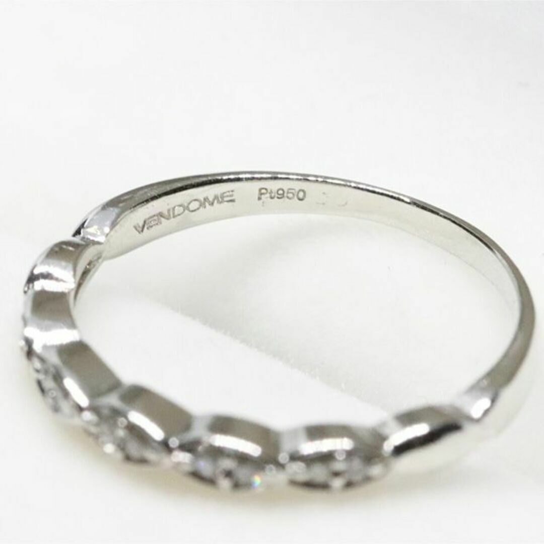 ヴァンドーム青山 pt950 ハーフエタニティ リング プラチナ ダイヤ レディースのアクセサリー(リング(指輪))の商品写真
