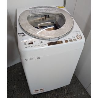 シャープ(SHARP)のmikan 様専用　洗濯機　シャープ　クリスタルシャンパン　乾燥付き　9キロ(洗濯機)