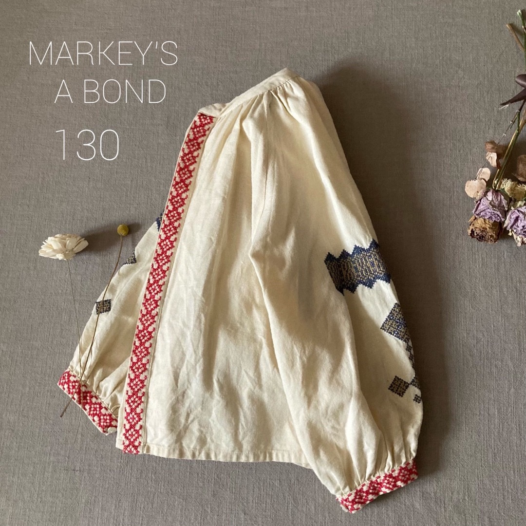 MARKEY'S(マーキーズ)の▸◂マーキーズ アボンド｜芸術性あるオーバーサイズ ブラウス130 キッズ/ベビー/マタニティのキッズ服女の子用(90cm~)(ブラウス)の商品写真