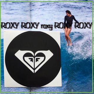 ロキシー(Roxy)のROXYロキシーUS限定アイコンサークルステッカーBLACKラス1(サーフィン)