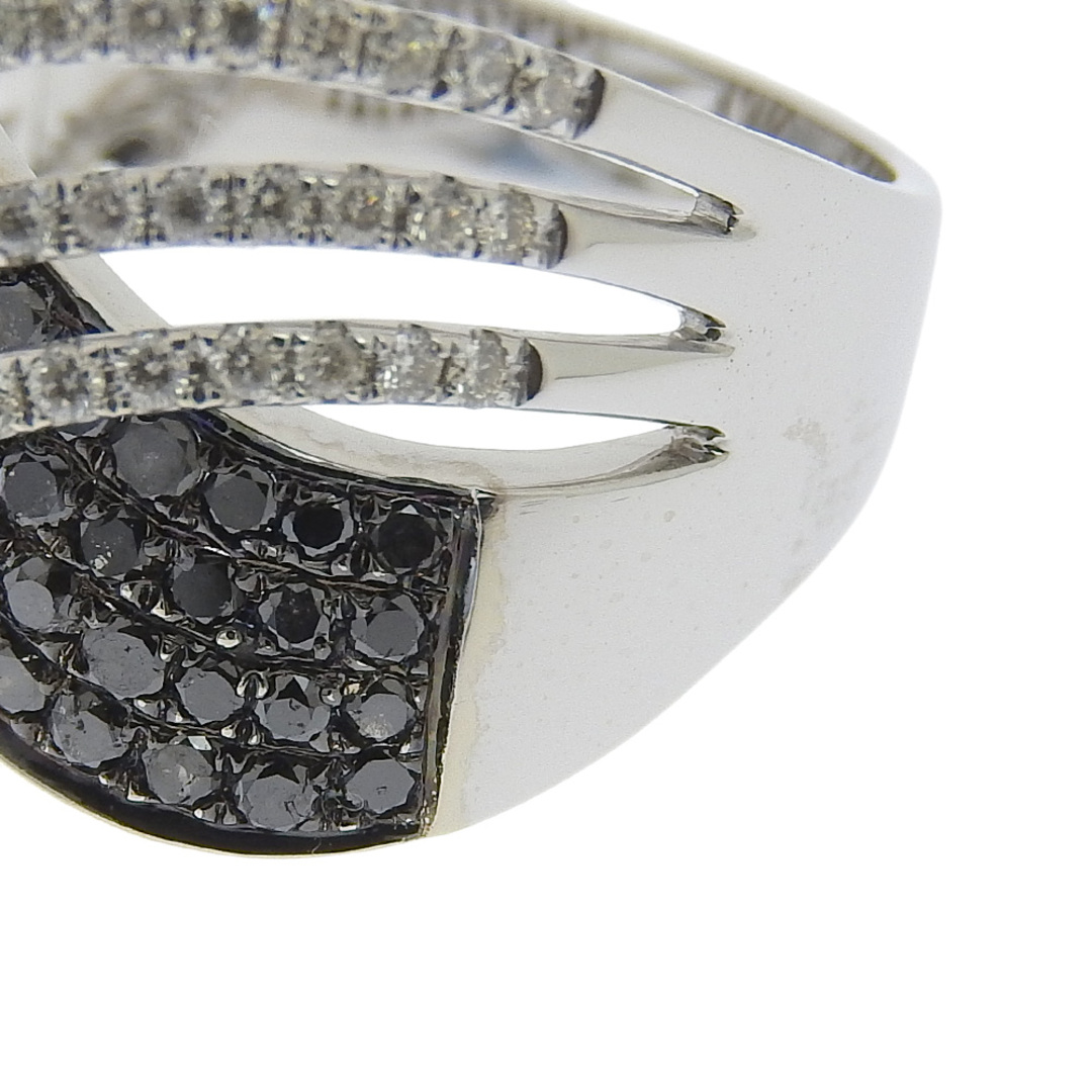 【本物保証】 新品同様 リング 指輪 K18WG メレブラックダイヤモンド 1.00ct メレダイヤモンド 0.53ct 約18号 ノーブランド No brand レディースのアクセサリー(リング(指輪))の商品写真