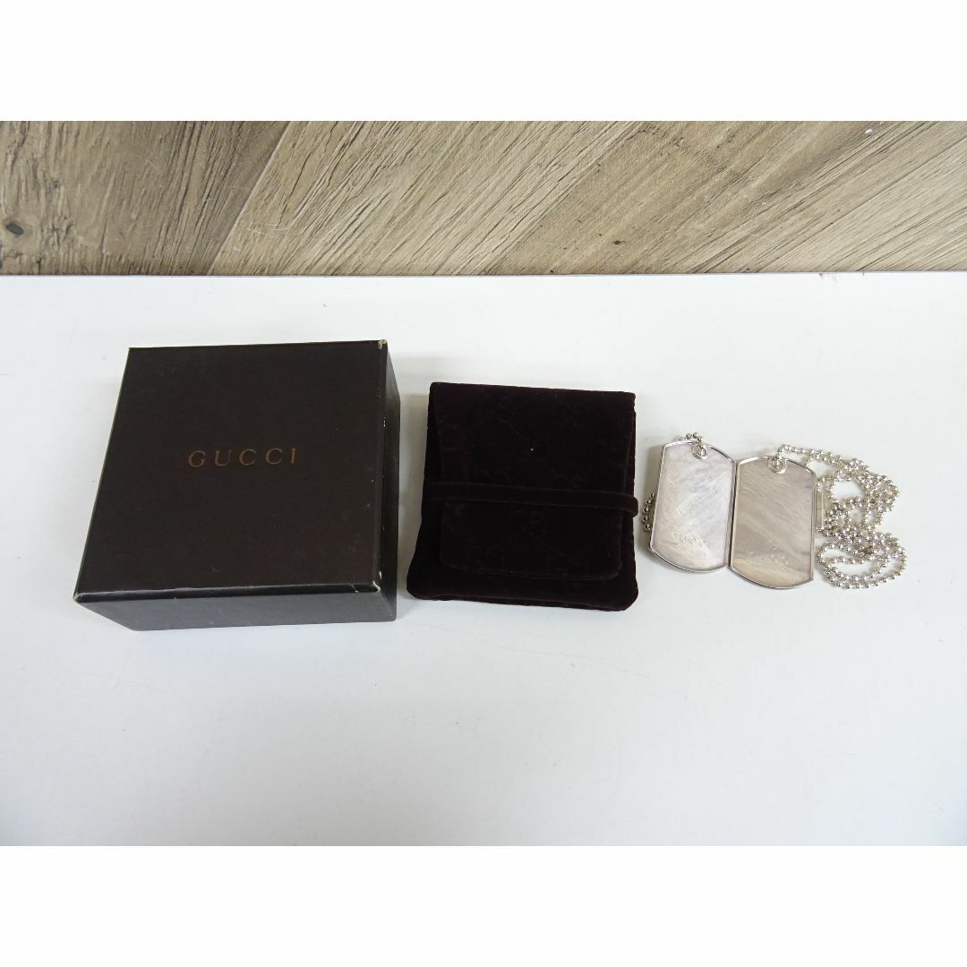 Gucci(グッチ)のM渋008 / GUCCI ドッグタグ ボールチェーン ネックレス 925 レディースのアクセサリー(ネックレス)の商品写真