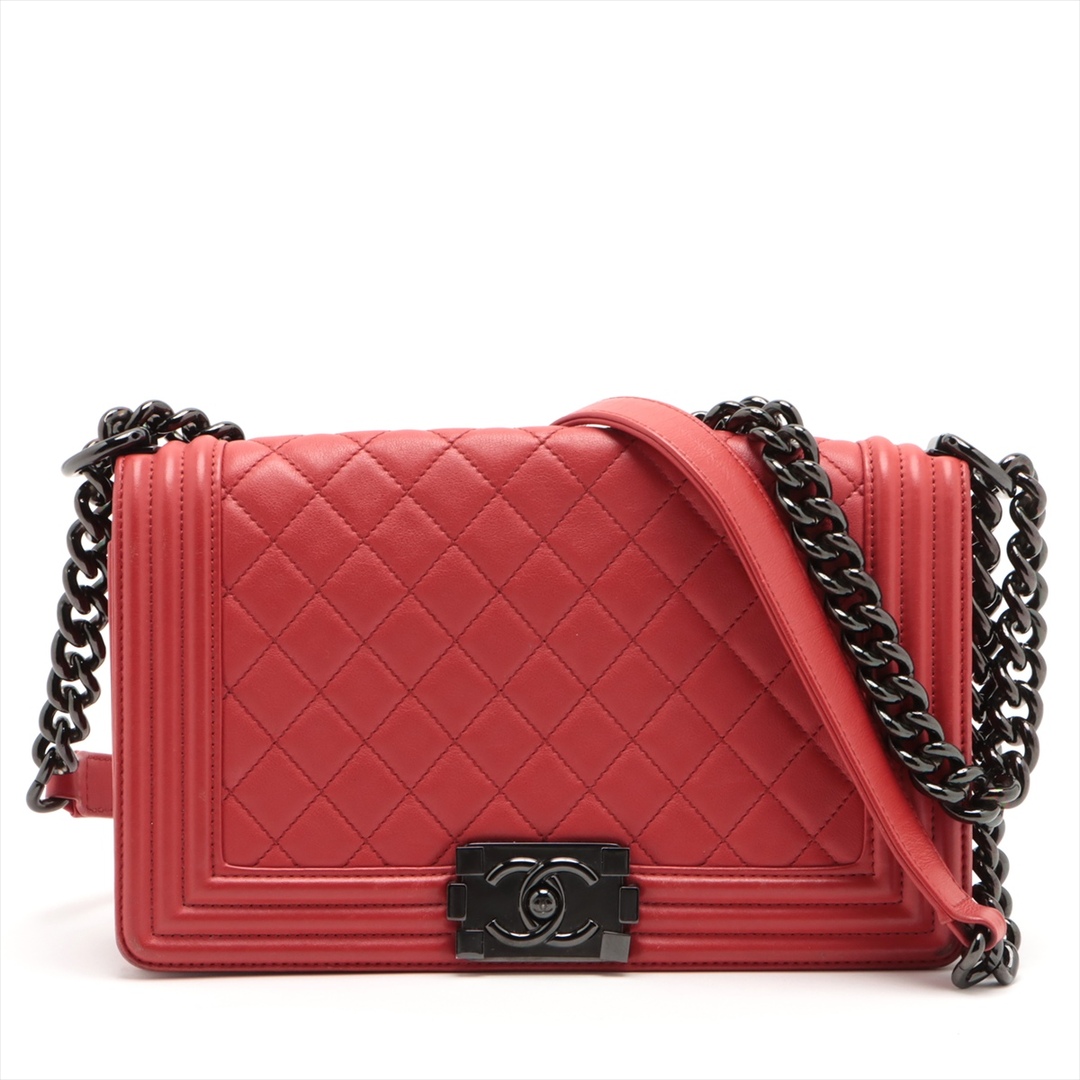 CHANEL(シャネル)のシャネル  ラムスキン  レッド レディース ショルダーバッグ レディースのバッグ(ショルダーバッグ)の商品写真