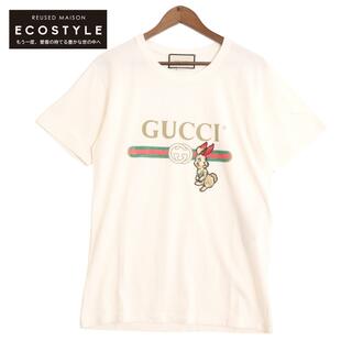 グッチ(Gucci)のグッチ 493117 アップリケ ヴィンテージロゴ ダメージ加工Tシャツ S(Tシャツ(半袖/袖なし))