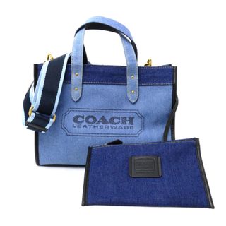 コーチ(COACH)のCOACH コーチ フィールド トート 30 2Wayショルダーバッグ ブルー 89163 レディース【中古】(ショルダーバッグ)